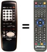 Comandos à distância equivalente Toshiba V728W