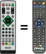 Comandos à distância equivalente RT0165