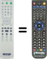 Comandos à distância equivalente Sony DVP-NS29