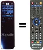 Comandos à distância equivalente Amstrad SRX501