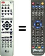 Comandos à distância equivalente LG LH-W5200