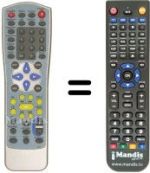 Comandos à distância equivalente Amstrad DV600