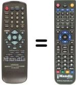 Comandos à distância equivalente Hitachi DV-P250E