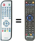 Comandos à distância equivalente Sansui DVB02