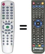 Comandos à distância equivalente Aeg DVD4515