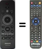 Comandos à distância equivalente Philips DVP3880 / 12