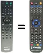 Comandos à distância equivalente Sony DVP-NS70