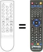 Comandos à distância equivalente Pace DVR500G