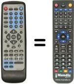 Comandos à distância equivalente Irradio DVD600