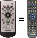 Comandos à distância equivalente Toshiba MEDIACENTERSLIM
