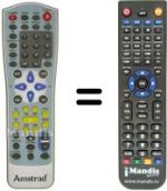 Comandos à distância equivalente Amstrad D230