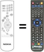 Comandos à distância equivalente Nokia MEDIAMASTER 9600
