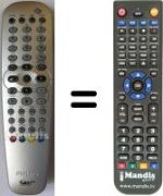 Comandos à distância equivalente Philips DVD-R7250H / 58