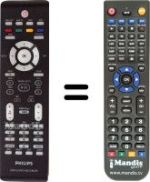 Comandos à distância equivalente Philips DVD-R3577H