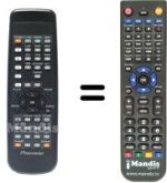 Comandos à distância equivalente Pioneer BXD1041
