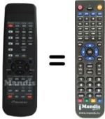 Comandos à distância equivalente Pioneer BXD1047
