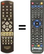 Comandos à distância equivalente RC4300DV