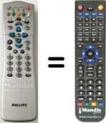 Comandos à distância equivalente Philips DSR2210-03
