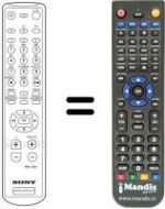 Comandos à distância equivalente Sony VTX-S501A