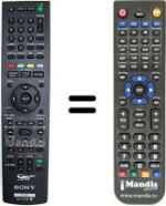 Comandos à distância equivalente Sony RDR-HXD995