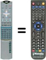 Comandos à distância equivalente Toshiba SD-2109