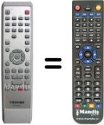 Comandos à distância equivalente Toshiba D-R265SF