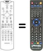 Comandos à distância equivalente Toshiba SD-3107E