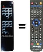 Comandos à distância equivalente Amstrad SRD1600