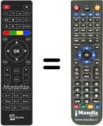 Comandos à distância equivalente Telesystem TSUP4K