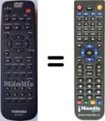 Comandos à distância equivalente Toshiba SD-220