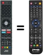 Comandos à distância equivalente JVC RMC3407