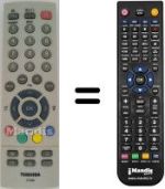 Comandos à distância equivalente Toshiba 14 N 21 D2