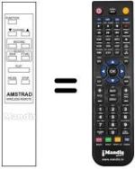 Comandos à distância equivalente Amstrad VCR 4600