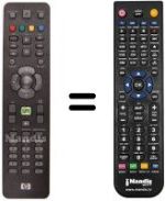 Comandos à distância equivalente HP MEDIACENTER