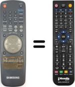 Comandos à distância equivalente Samsung SV-35 XK
