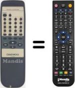 Comandos à distância equivalente 97P1R2BT05