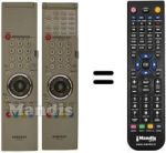 Comandos à distância equivalente Samsung WS 32A108P