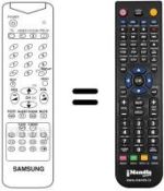 Comandos à distância equivalente Samsung CX 6840N / W