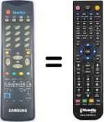 Comandos à distância equivalente Samsung TVP 5050 X