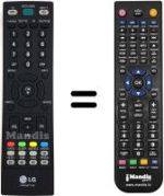 Comandos à distância equivalente LG M 228 WDP