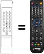Comandos à distância equivalente Crown CTV-2037 R