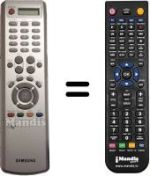 Comandos à distância equivalente Samsung WS 32M206V