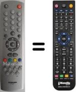 Comandos à distância equivalente Toshiba 32 WH 37 G