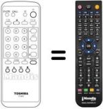 Comandos à distância equivalente Toshiba 2836 DF