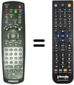 Comandos à distância equivalente Finlux CTW 2827 TN DVD