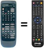 Comandos à distância equivalente Pioneer SD T50W1