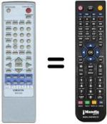 Comandos à distância equivalente DVD 818
