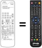 Comandos à distância equivalente Diamond DVR 4167 D / P