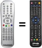 Comandos à distância equivalente Grundig GULENAR 026 HDIB