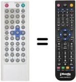 Comandos à distância equivalente United TVD 7054